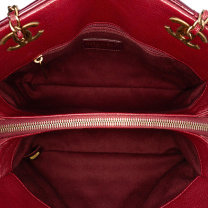 Chanel Paris Salzburg Small Patent and Goatskin CC Eyelet Tote