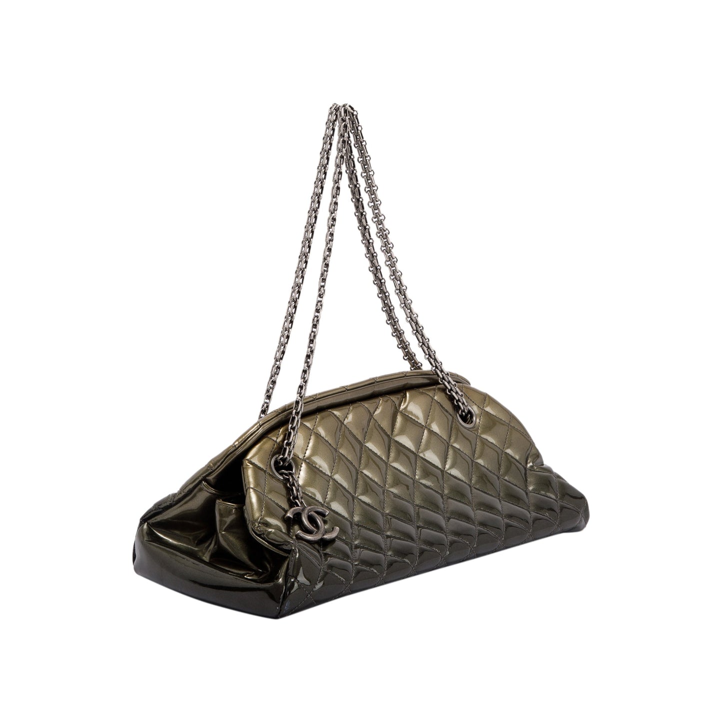 Chanel Patent Just Mademoiselle Medium Bowler Bag