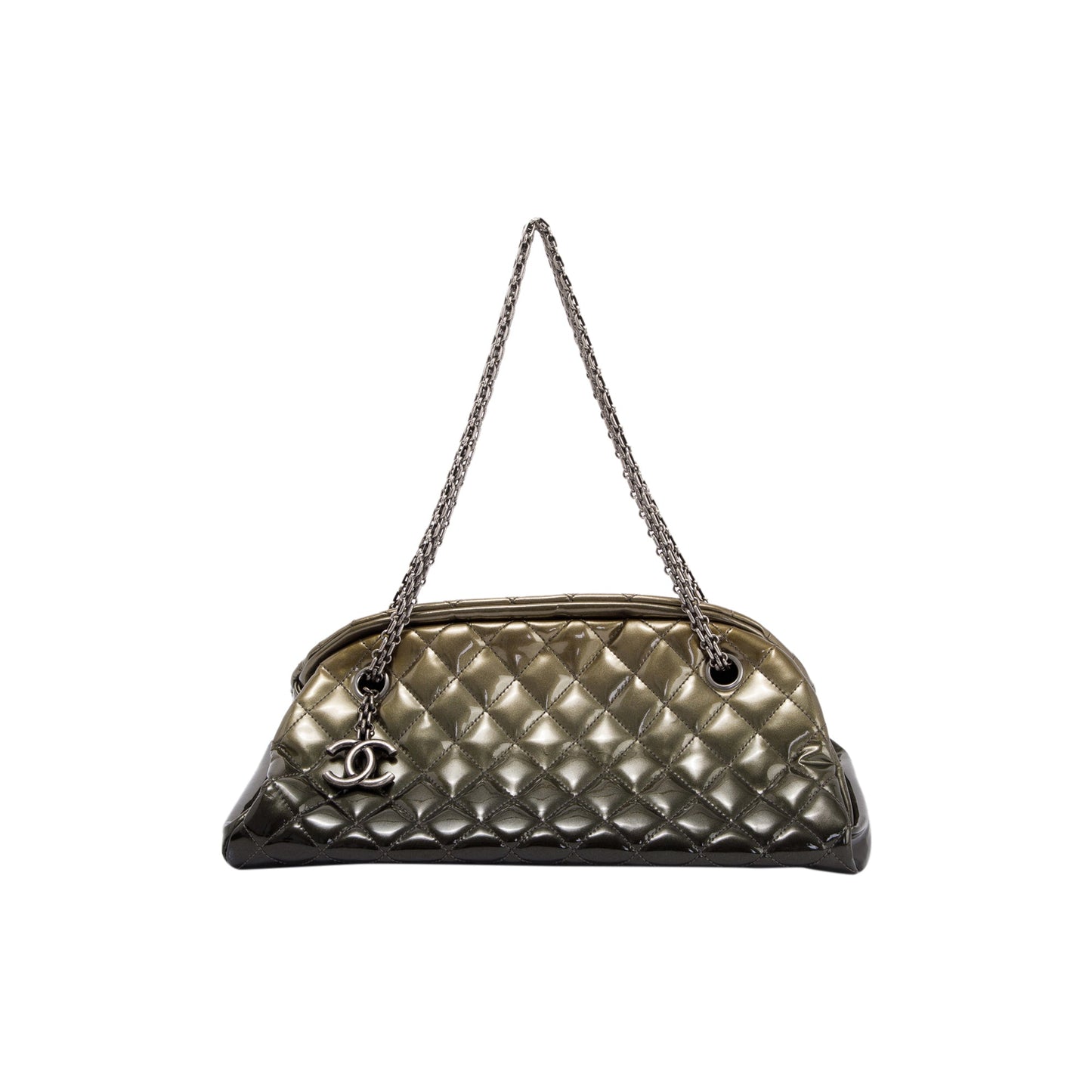 Chanel Patent Just Mademoiselle Medium Bowler Bag