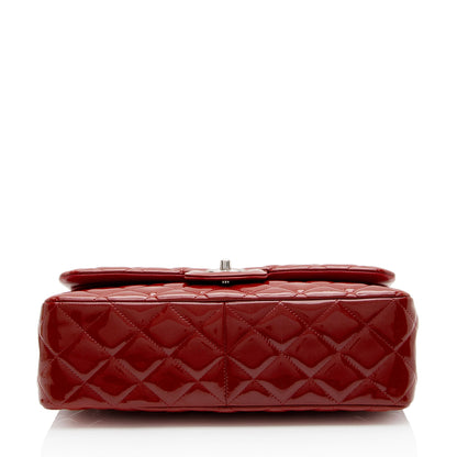 Chanel Patent Leather Classic Jumbo Double Flap Bag