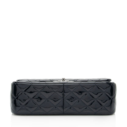 Chanel Patent Leather Classic Jumbo Double Flap Bag (SHF-Ye66Rb)