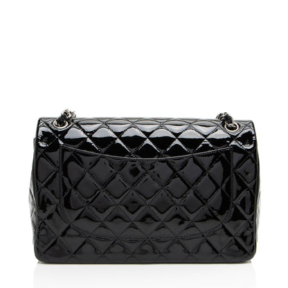 Chanel Patent Leather Classic Jumbo Double Flap Bag