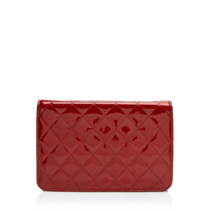 Chanel Patent Leather Classic Wallet on Chain Bag (SHF-23342)