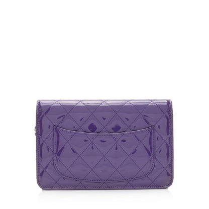 Chanel Patent Leather Classic Wallet on Chain Bag (SHF-0qaVpG)