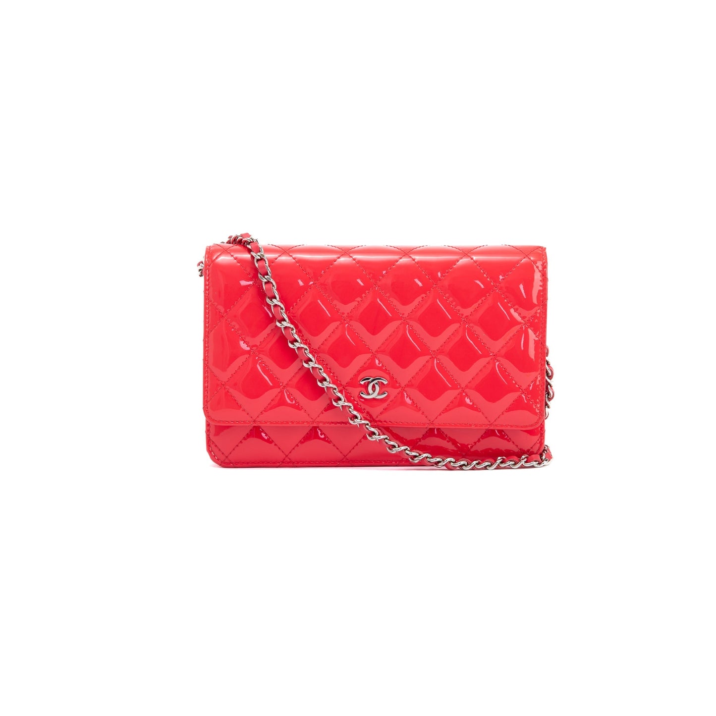 Chanel Patent Leather Classic Wallet on Chain