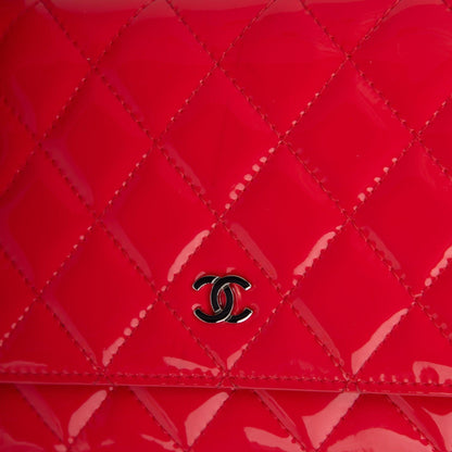 Chanel Patent Leather Classic Wallet on Chain