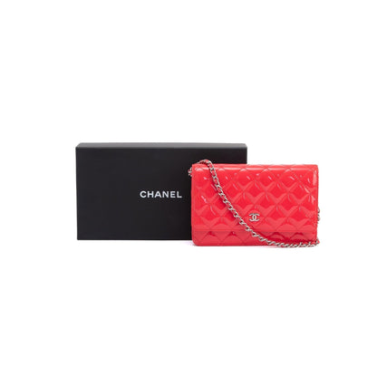 Chanel Patent Leather Classic Wallet on Chain