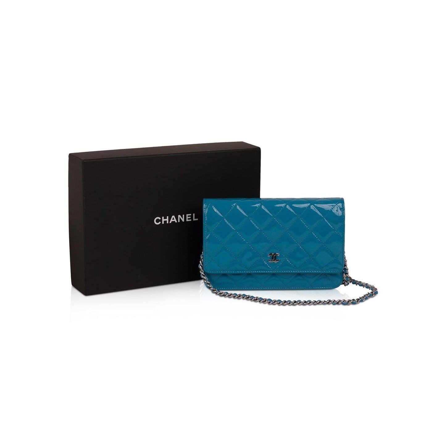 Chanel Patent Leather Classic Wallet on Chain