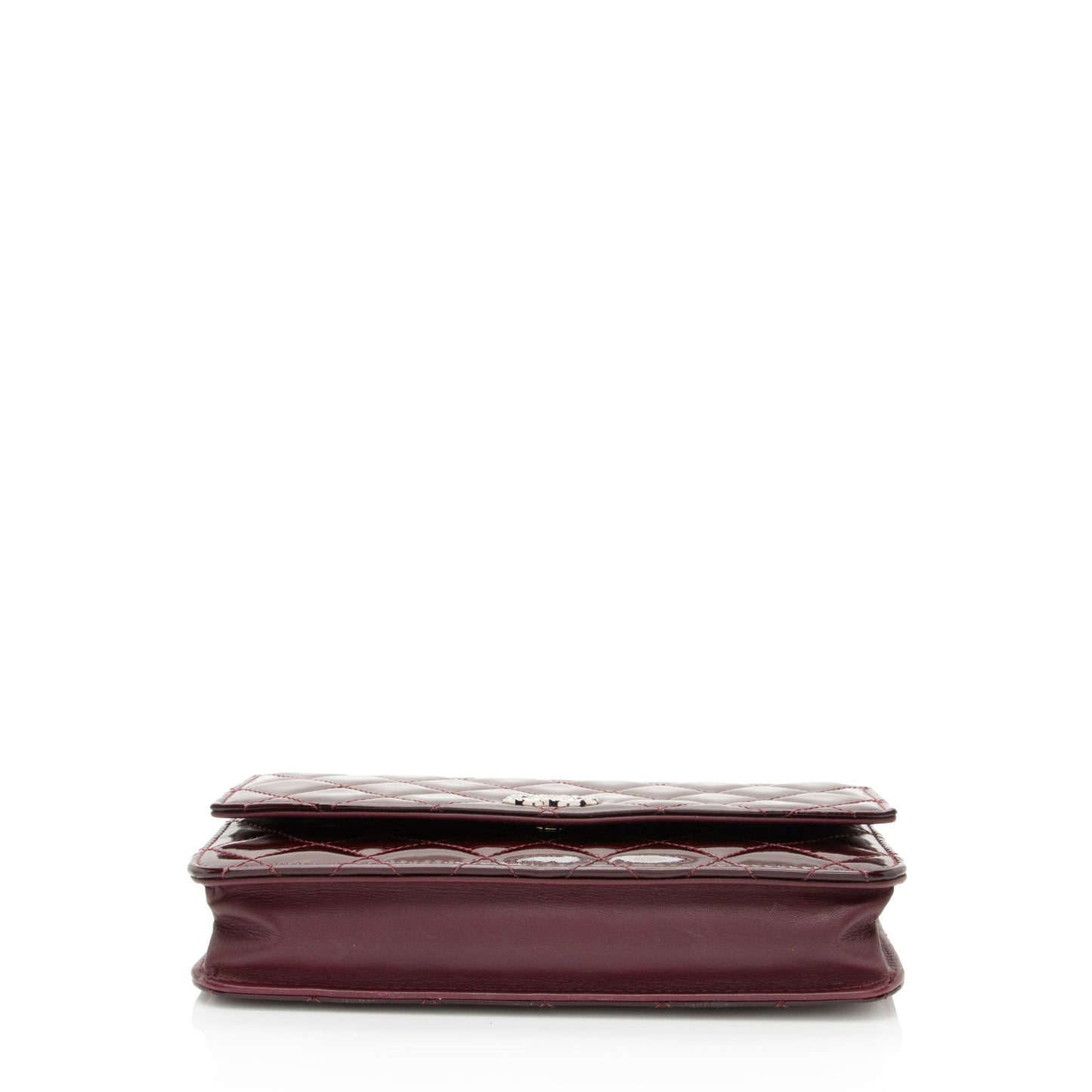 Chanel Patent Leather Classic Wallet on Chain (SHF-toY5Wd)