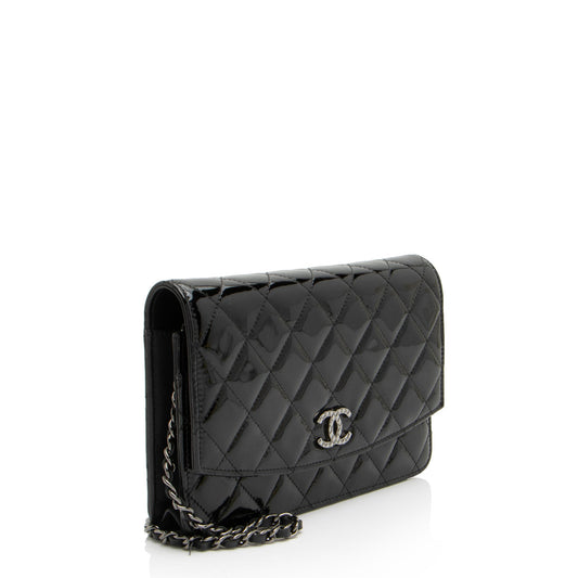 Chanel Patent Leather Classic Wallet on Chain