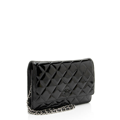 Chanel Patent Leather Classic Wallet on Chain