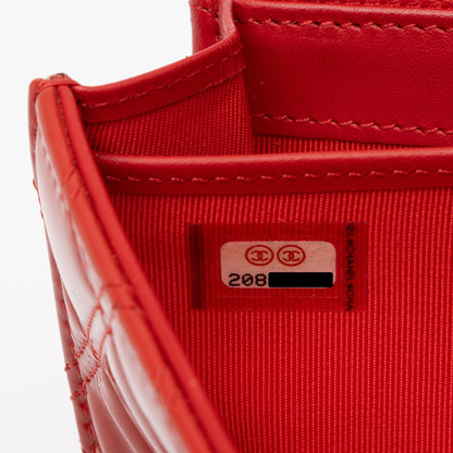 Chanel Patent Leather Diamond Stitch Flap Wallet (SHF-Ql4n4i)
