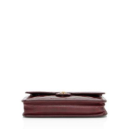 Chanel Patent Leather Eyelet CC Wallet on Chain