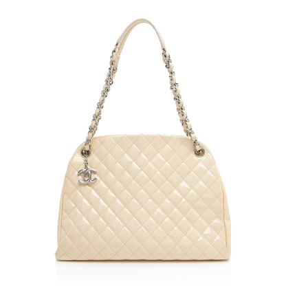 Chanel Patent Leather Just Mademoiselle Large Bowler Bag