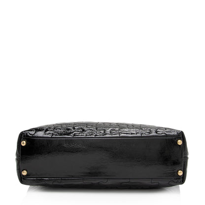 Chanel Patent Leather Puzzle Tote (SHF-uPxGaG)