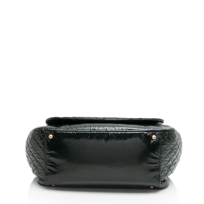 Chanel Patent Vinyl Rock and Chain Large Shoulder Bag (SHF-X1iQCV)