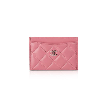 Chanel Pink 2021 Lambskin Classic Card Holder