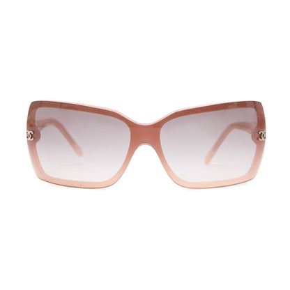 Chanel Pink CC Logo Gradient Oversize Sunglasses