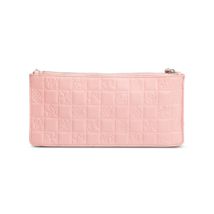 Chanel Pink Calfskin Leather Precious Symbol Pochette