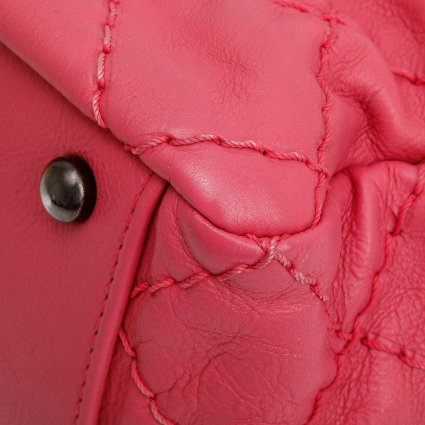 Chanel Pink Calfskin Leather Stitch It Tote