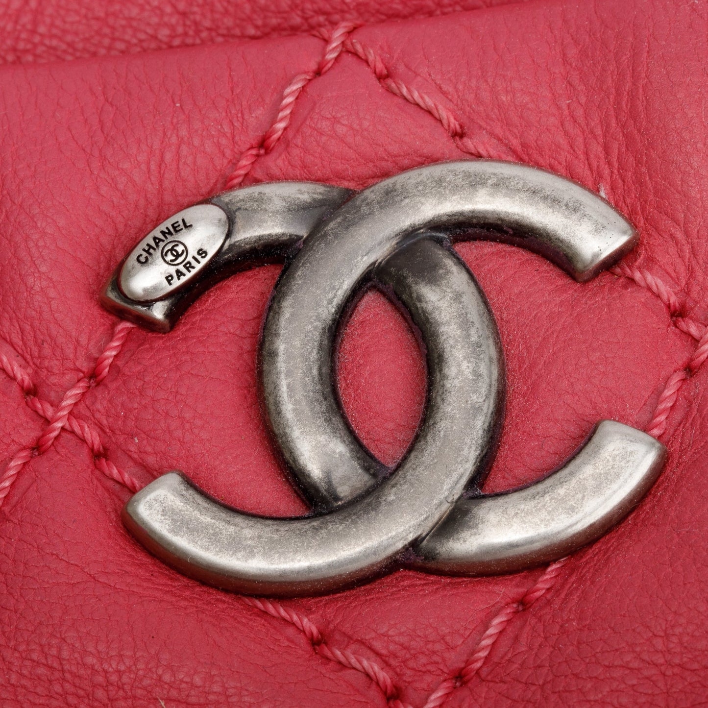 Chanel Pink Calfskin Leather Stitch It Tote