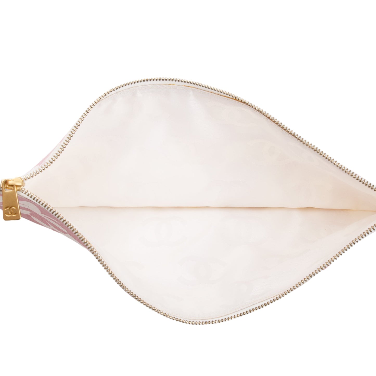 Chanel Pink Canvas Clover Print Frame Bag