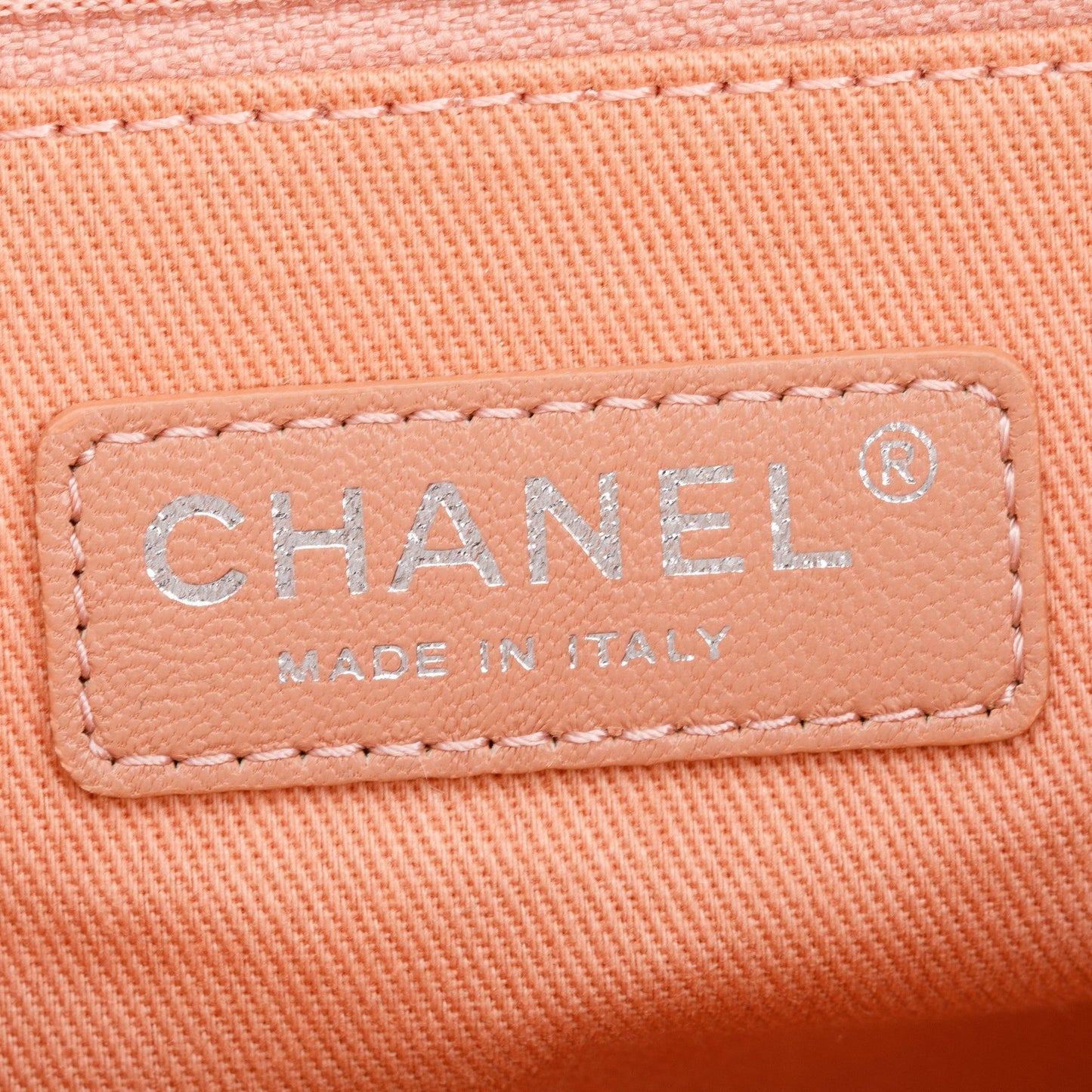 Chanel Pink Canvas White Calfskin Medium Deauville Shopping Tote