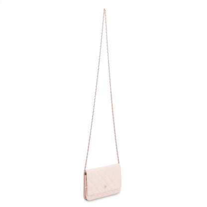 Chanel Pink Caviar Classic Wallet on Chain