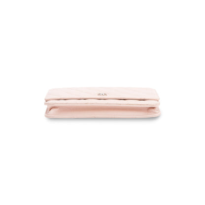Chanel Pink Caviar Classic Wallet on Chain