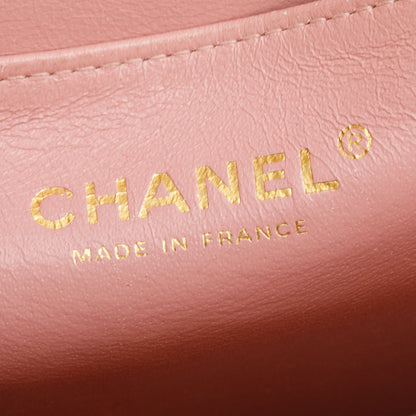 Chanel Vintage Pink Quilted Caviar Leather Square Classic Jumbo Single Flap Bag