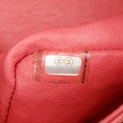 Chanel Pink Caviar Leather Classic Medium Double Flap Bag