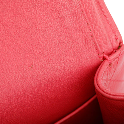 Chanel Pink Caviar Leather Classic Medium Double Flap Bag