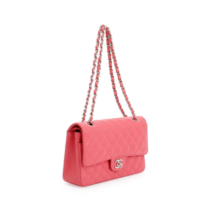 Chanel Pink Caviar Leather Classic Medium Double Flap Bag