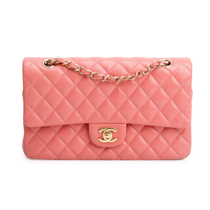 Chanel Pink Caviar Leather Classic Medium Double Flap Bag