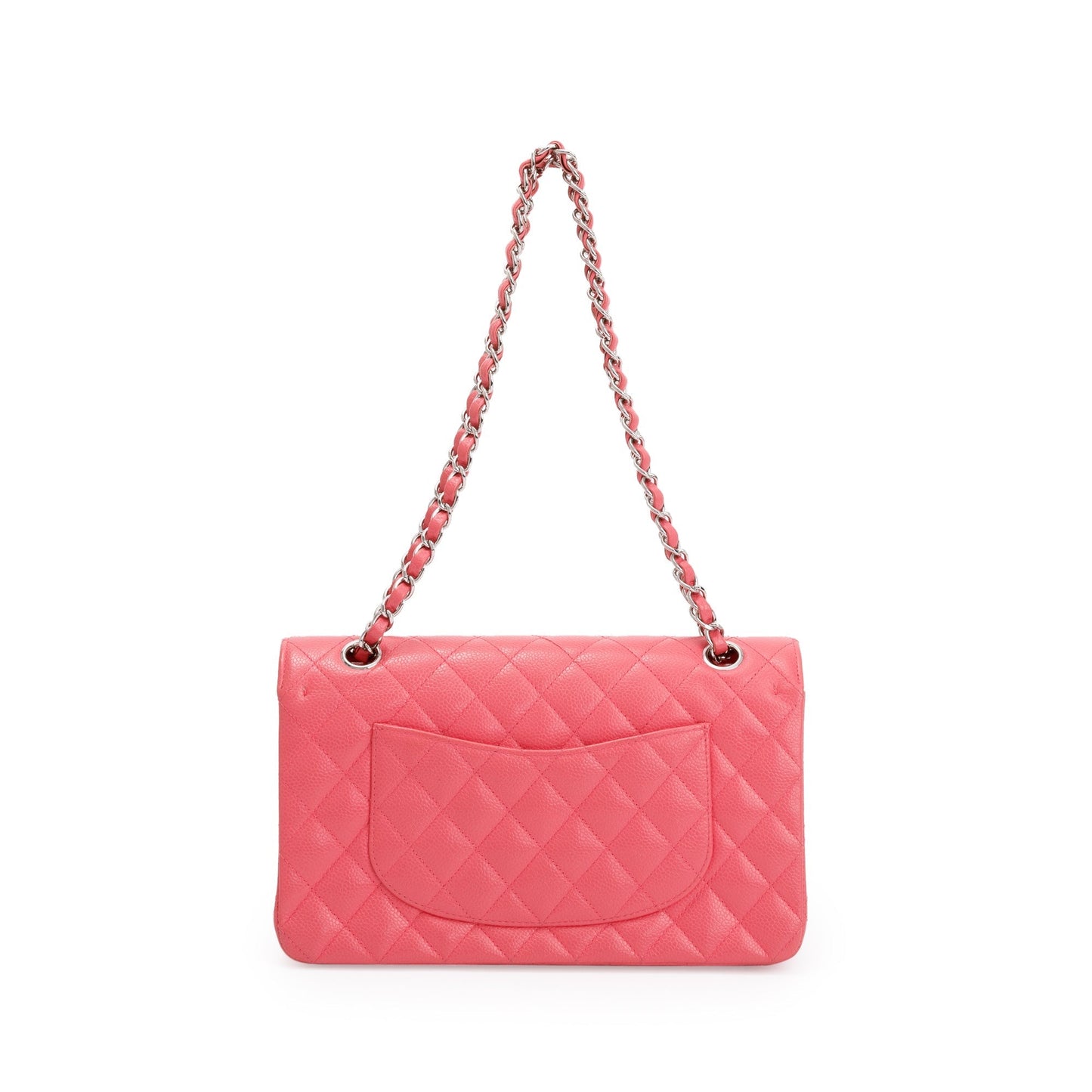 Chanel Pink Caviar Leather Classic Medium Double Flap Bag