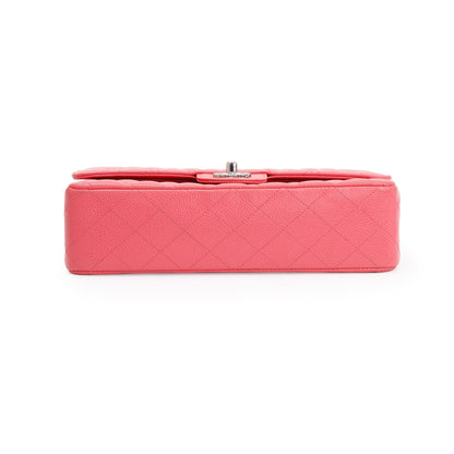 Chanel Pink Caviar Leather Classic Medium Double Flap Bag