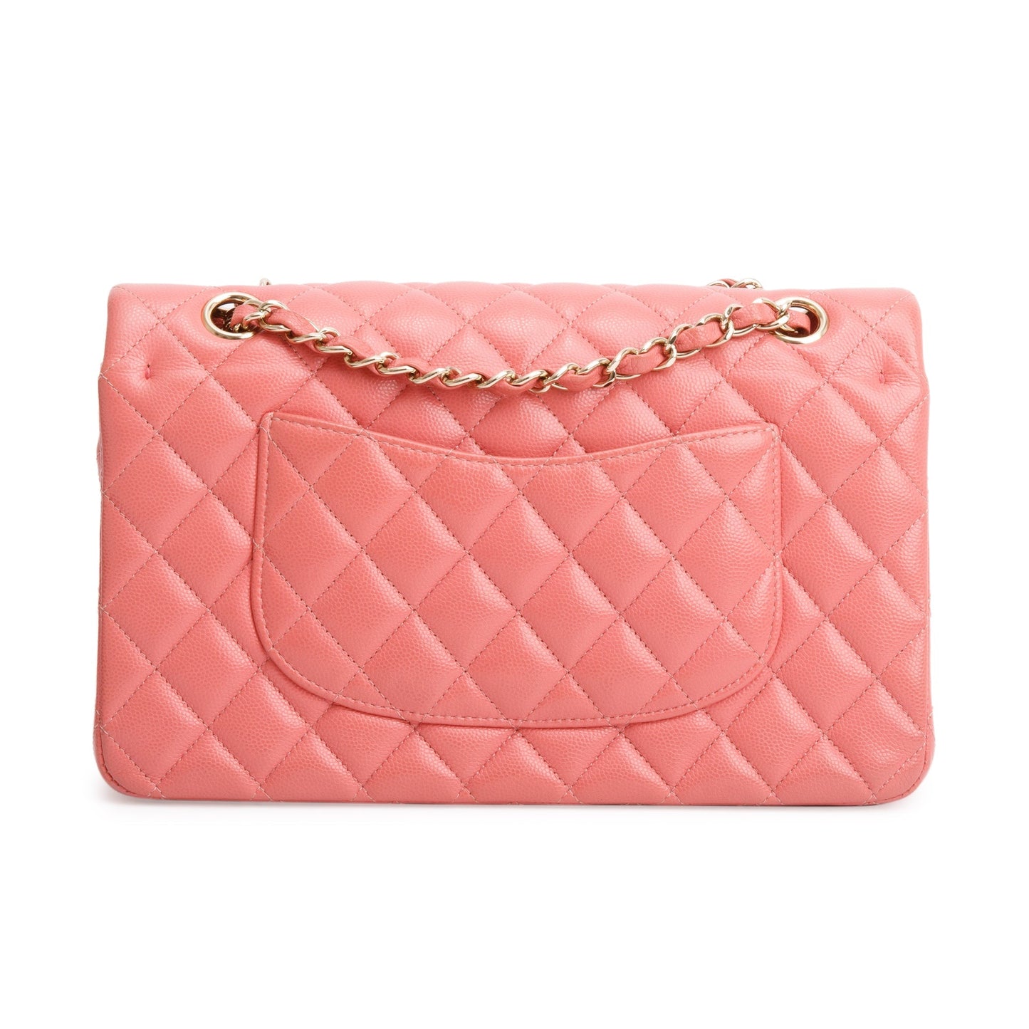 Chanel Pink Caviar Leather Classic Medium Double Flap Bag