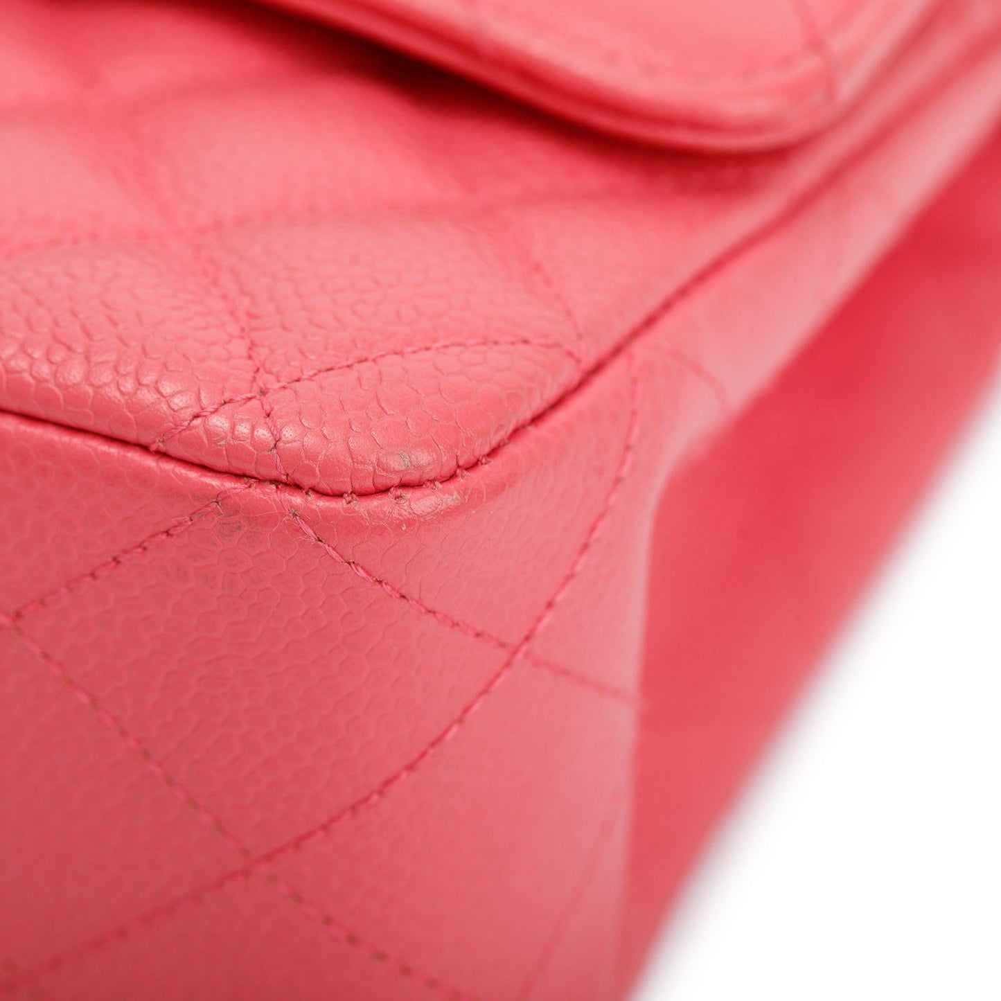 Chanel Pink Caviar Leather Classic Medium Double Flap Bag