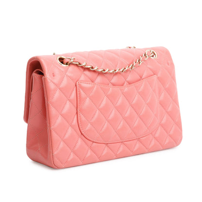 Chanel Pink Caviar Leather Classic Medium Double Flap Bag