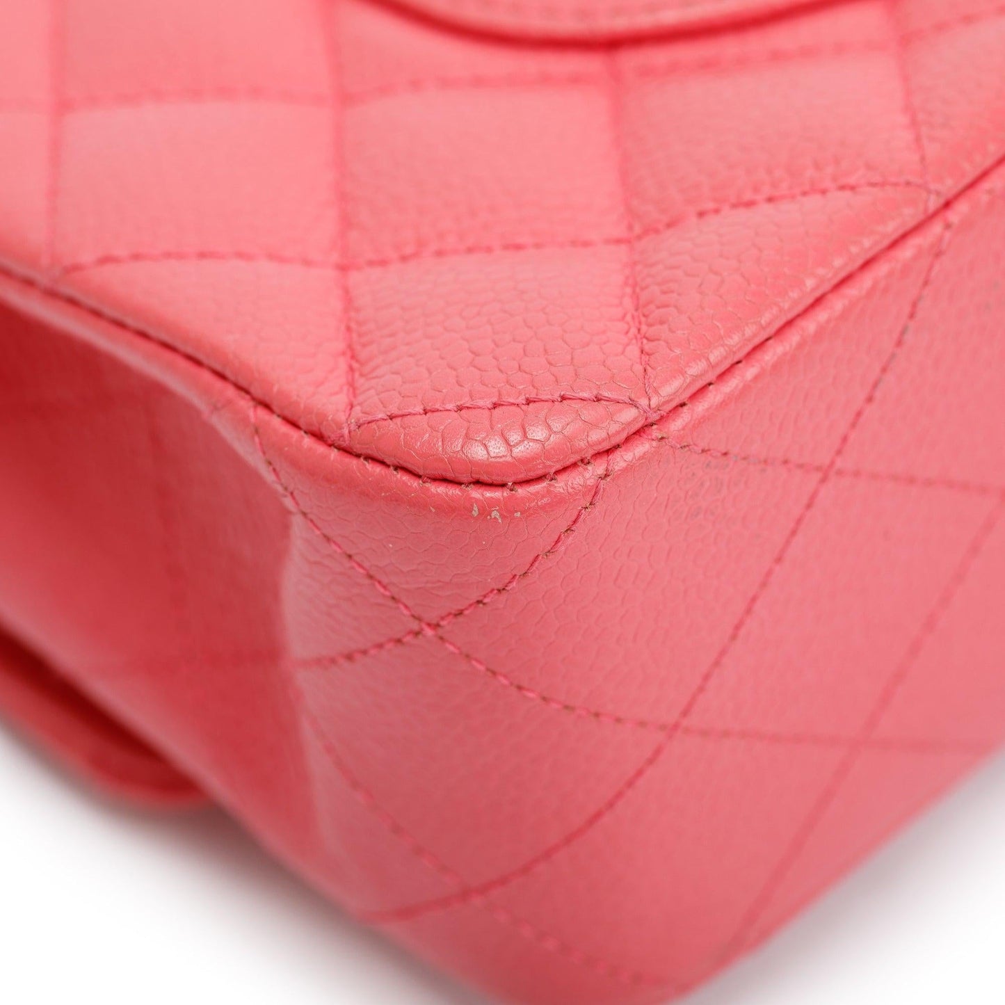 Chanel Pink Caviar Leather Classic Medium Double Flap Bag