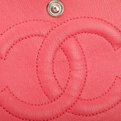 Chanel Pink Caviar Leather Classic Medium Double Flap Bag