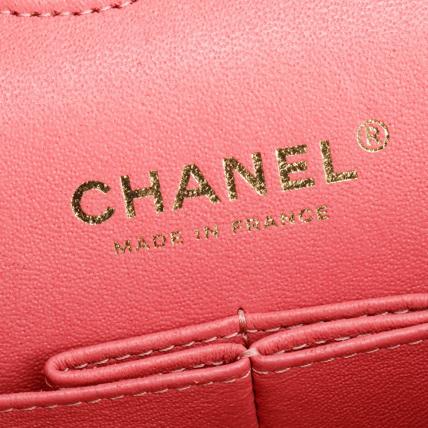 Chanel Pink Caviar Leather Classic Medium Double Flap Bag
