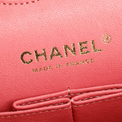 Chanel Pink Caviar Leather Classic Medium Double Flap Bag