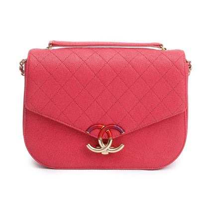 Chanel Pink Caviar Paris-Cuba Thread Around Flap Bag