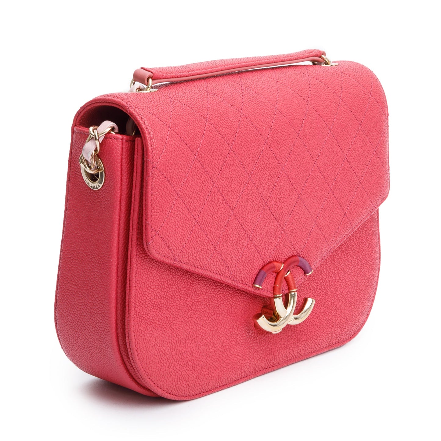 Chanel Pink Caviar Paris-Cuba Thread Around Flap Bag