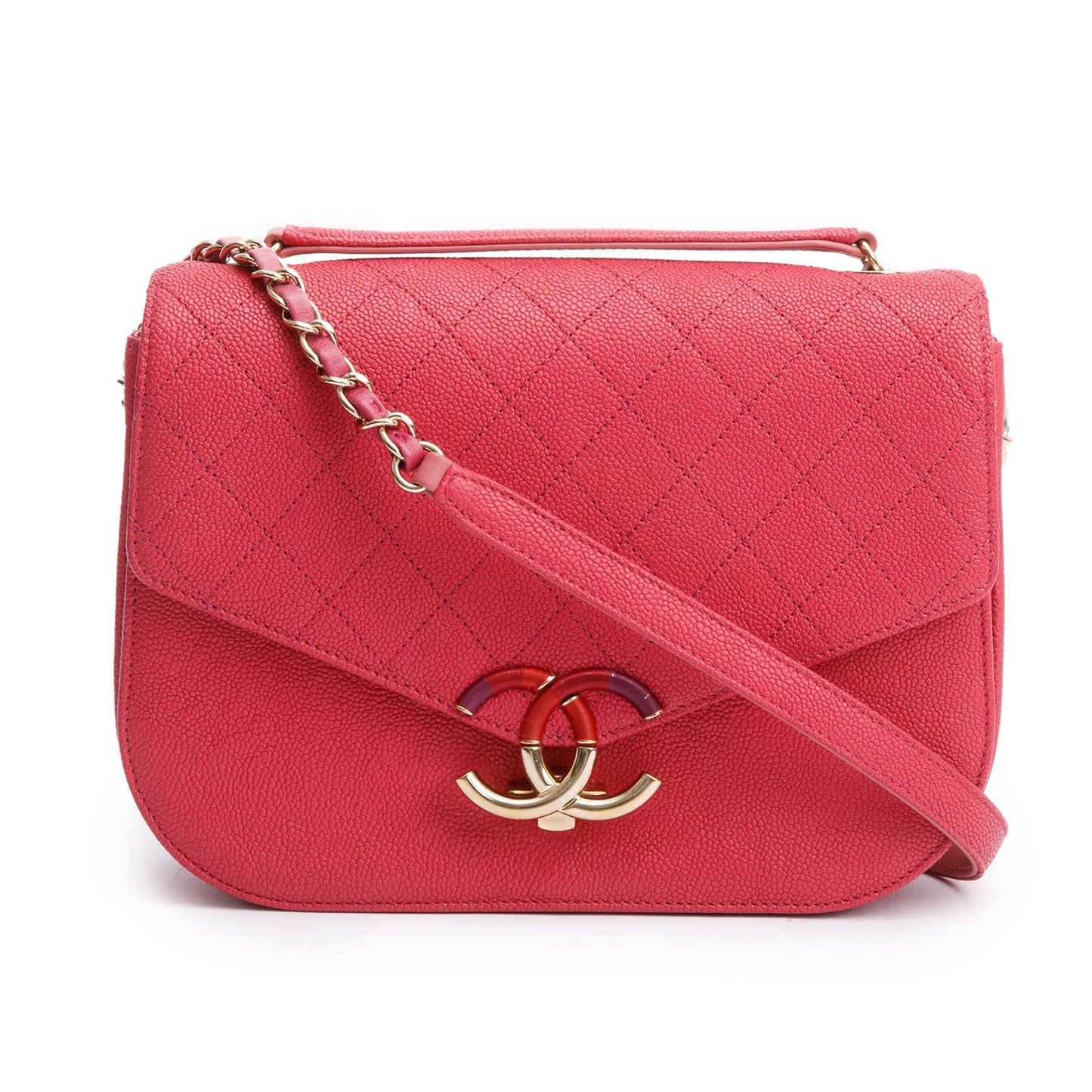 Chanel Pink Caviar Paris-Cuba Thread Around Flap Bag