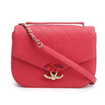 Chanel Pink Caviar Paris-Cuba Thread Around Flap Bag