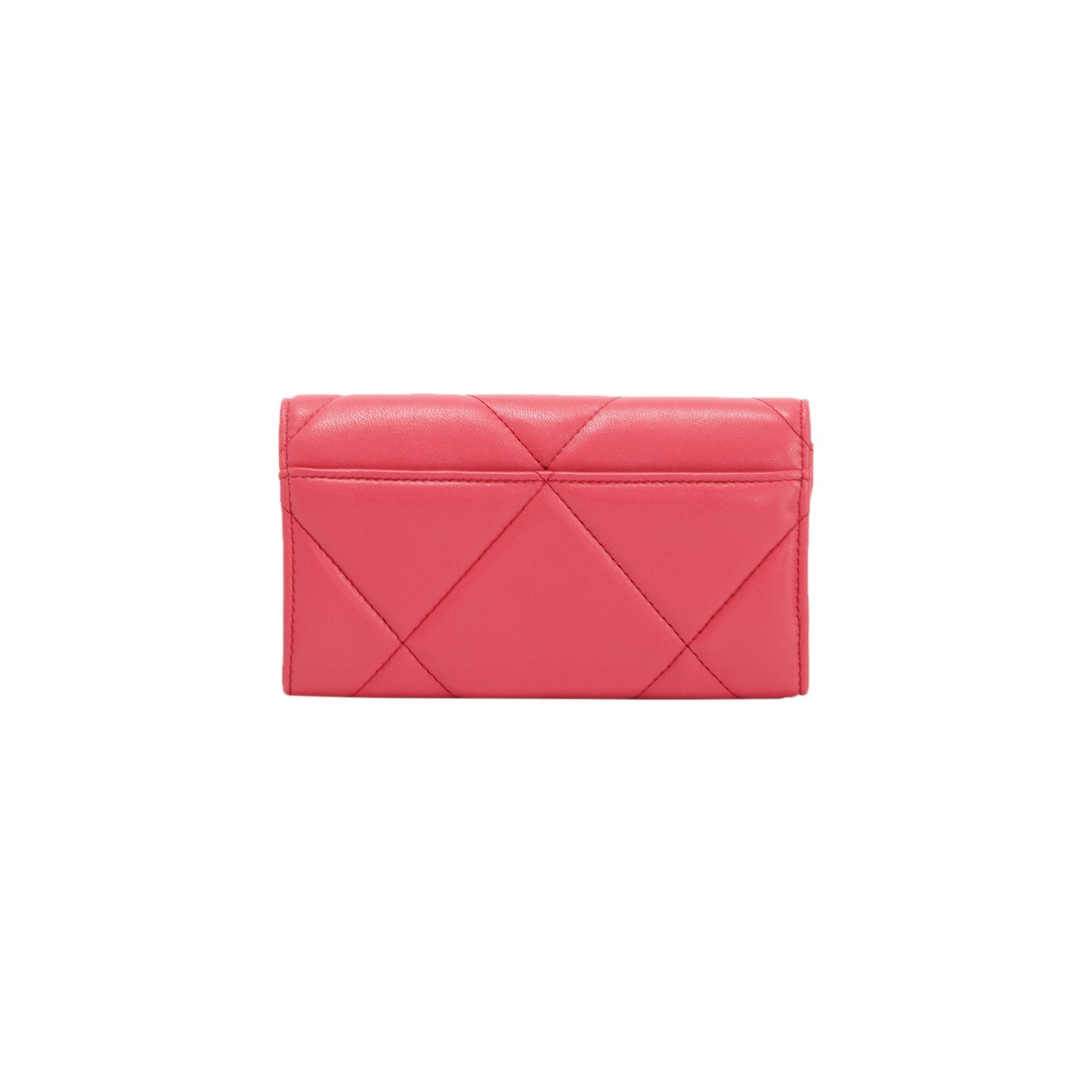 Chanel Pink Lambskin 19 Flap Wallet