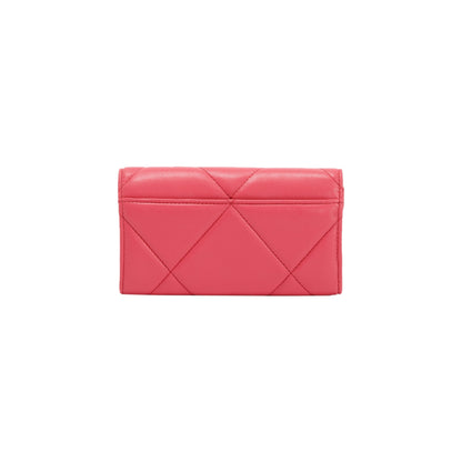 Chanel Pink Lambskin 19 Flap Wallet