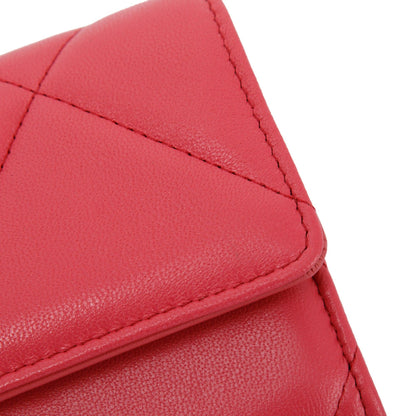 Chanel Pink Lambskin 19 Flap Wallet